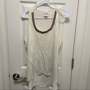 Pink Rose Beaded Dress Tank Top